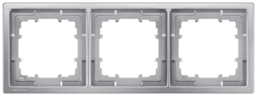 DELTA style platinum metallic frame triple