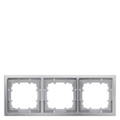 DELTA style platinum metallic frame triple