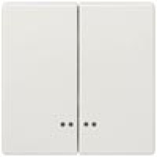 DELTA style rocker double with window for twocircuit switch platinum metallic