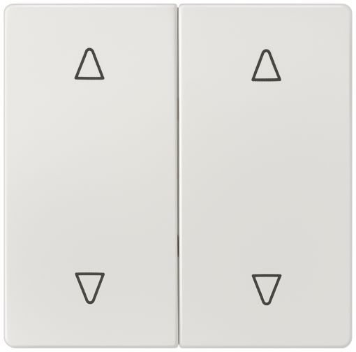 DELTA style platinum met rocker with shutterblind symbols for pushbutton d