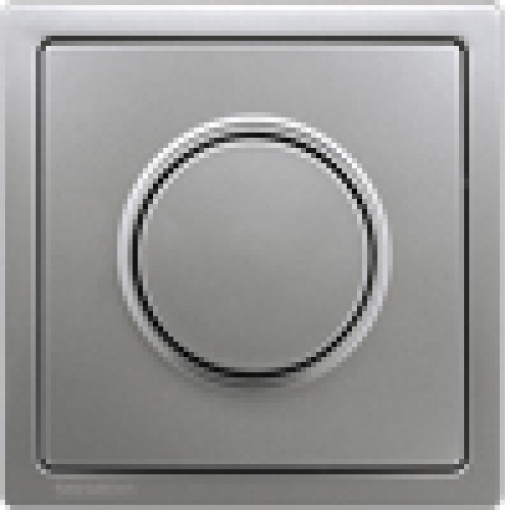 DELTA style cover plate for dimmer with rotary knob platinum metallic