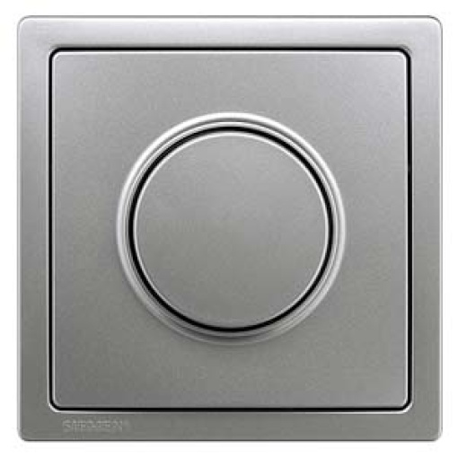 DELTA style cover plate for dimmer with rotary knob platinum metallic
