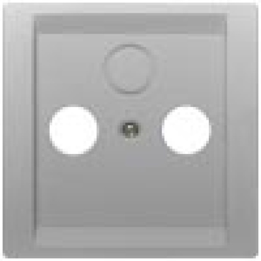 DELTA style cover plate for TVRFSAT 2 and 3hole platinum metallic