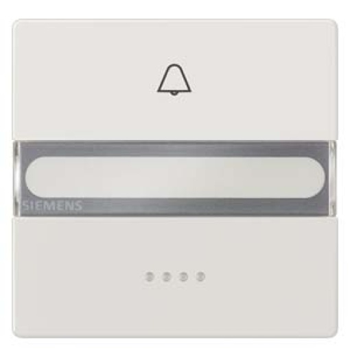 DELTA style rocker with labeling field window and bell symbol titanium white