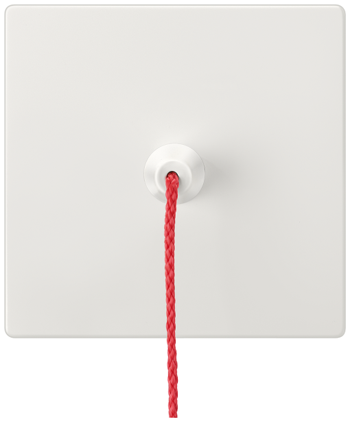 DELTA style rocker with pull actuation for pushbutton titanium white