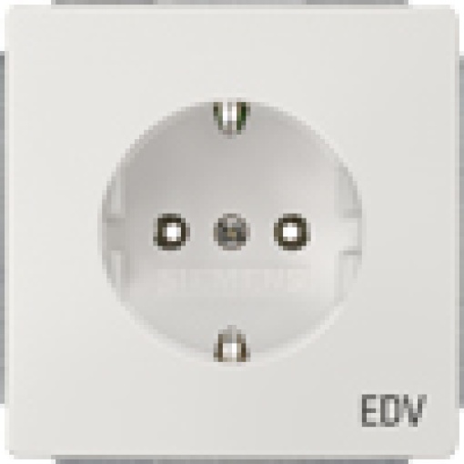 DELTA style socket outlet with EDV inscription titanium white