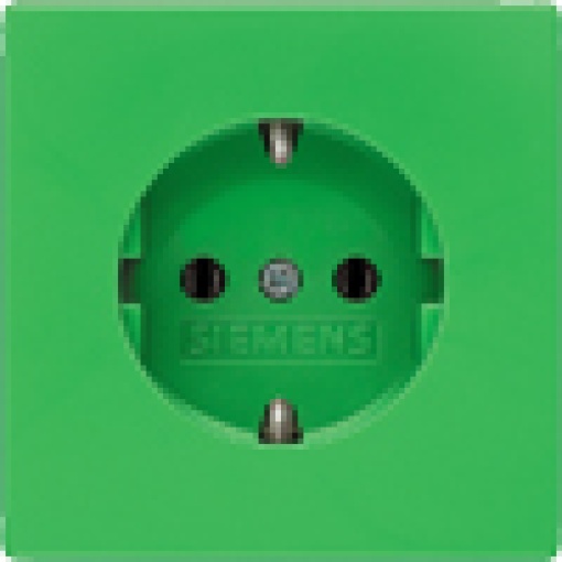 DELTA style SCHUKO socket outlets with increased touch protection green