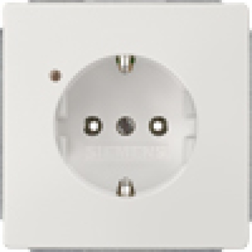 DELTA style SCHUKO socket outlet with status indicator green