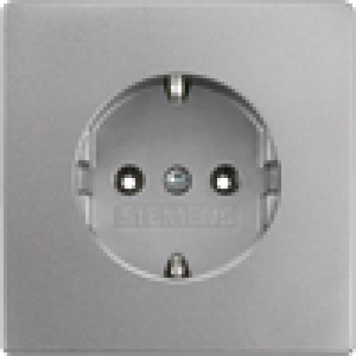 DELTA style SCHUKO socket outlet platinum metallic