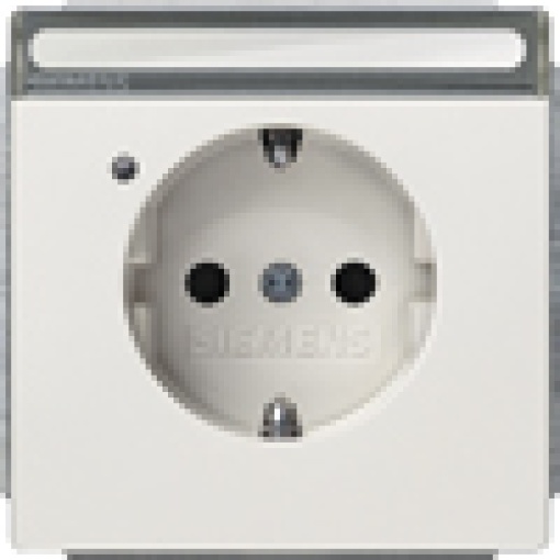 DELTA style SCHUKO socket outlet with labeling field status indicator and in