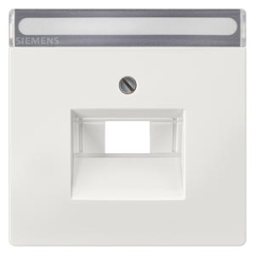 DELTA style cover plate for UAE connection socket with labeling field titani