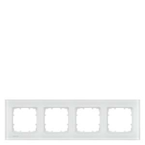DELTA miro glass white frame quadruple