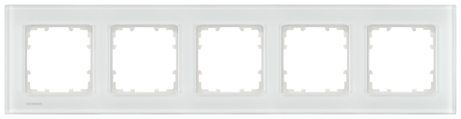DELTA miro glass white frame quintuple