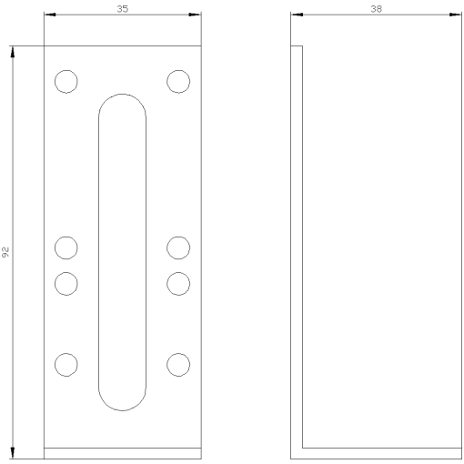 ALPHA 630 UNIVERSAL dropdown bracket large pack 10 units