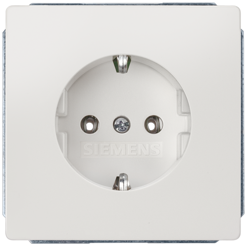DELTA style SCHUKO socket outlet titanium white without claws