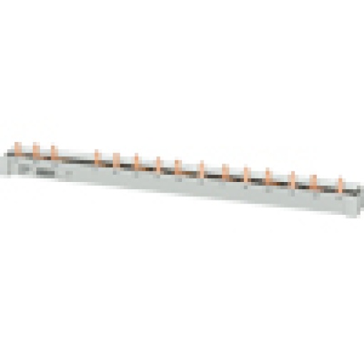 Pin busbar, 16 mm2 16 MW, 4-phase, can be cut, RCCB 4-pole, N right and 6 MCB