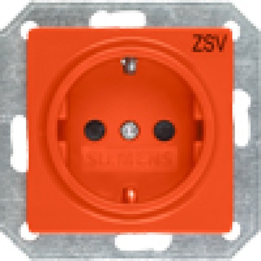 DELTA isystem SCHUKO socket outlet with ZSV inscription and incr touch pr
