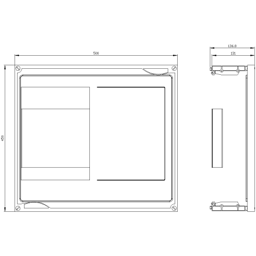 ALPHA 400630 kit H450 W500 2x 3NP1143 NH1 on support plate