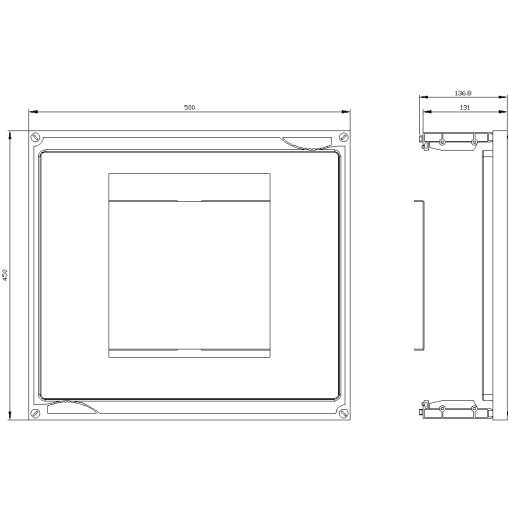 ALPHA 400630 kit H450 W500 1x 3NP1163 NH3 on support plate