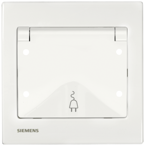 IRIS SCHUKO socket outlet IP44 with increased touch protection with spring fl
