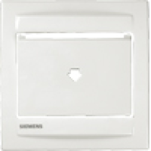IRIS Cover plate with frame HotelCard switch 1 minute OFF delay polar white