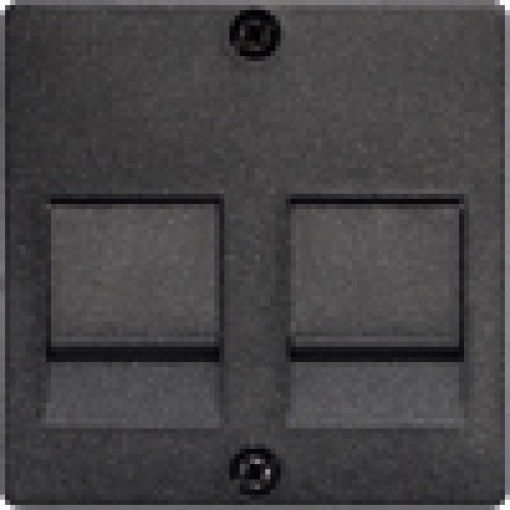 DELTA isystem cover plate for modular jack support plate carbon metallic