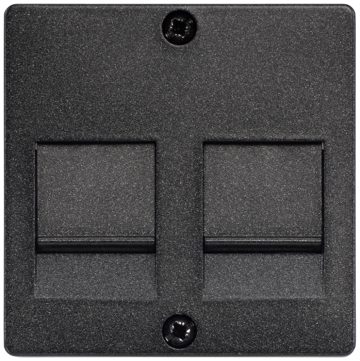 DELTA isystem cover plate for modular jack support plate carbon metallic