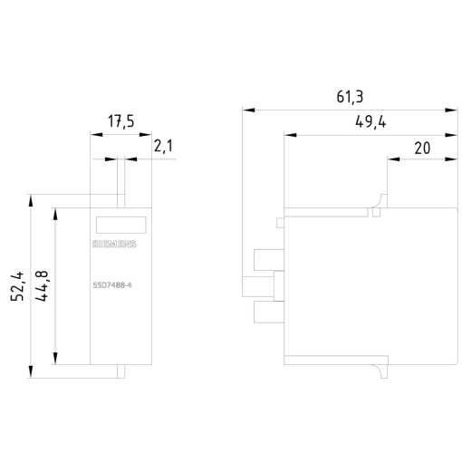 Plug-in parts for 5SD7481-1