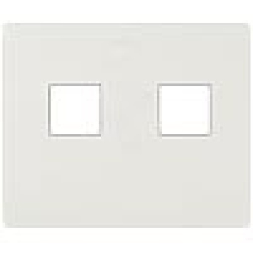 IRIS Cover plate for Telephone socket 2fold with screw terminals Polar white