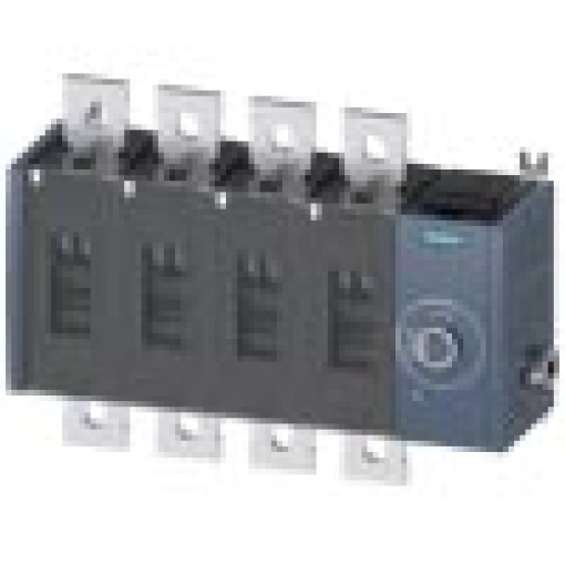 Switch disconnector 800 A size 4 4pole lateral operating mechanism on rig