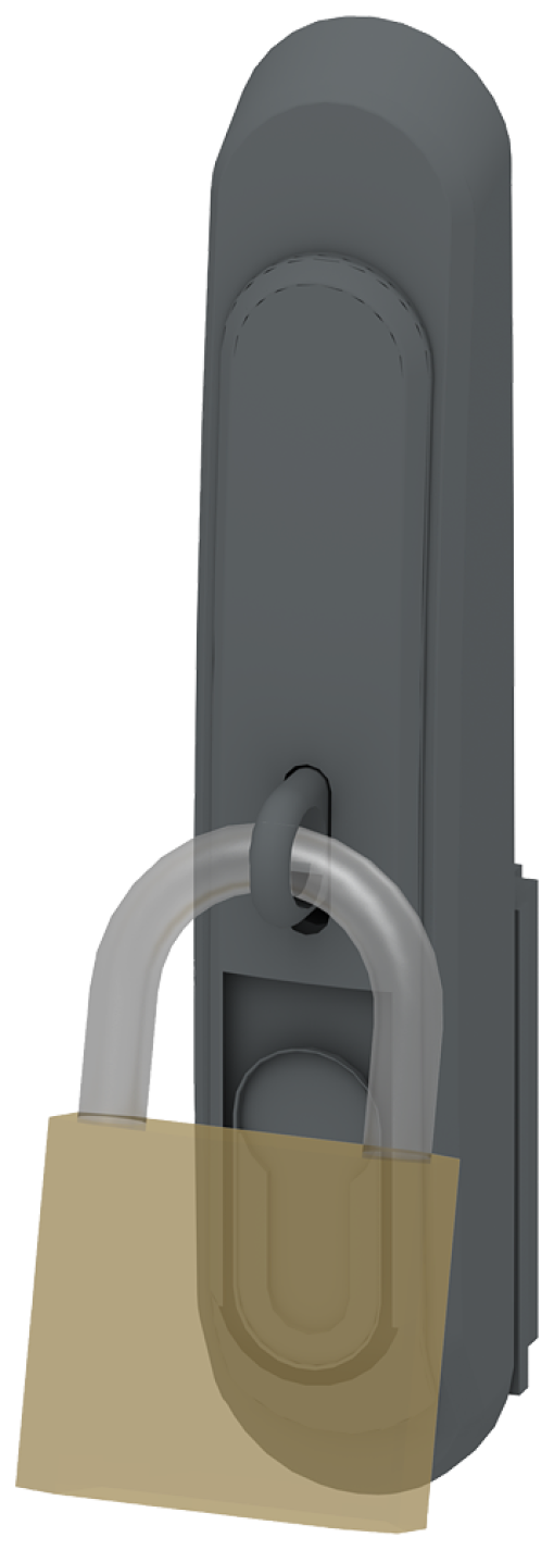 SIVACON Twist lever prepared for padlock