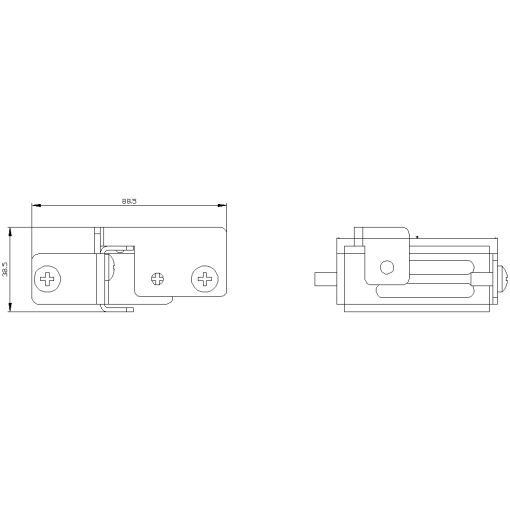 ALPHA 630 NF depression angle mounting plate zincplated