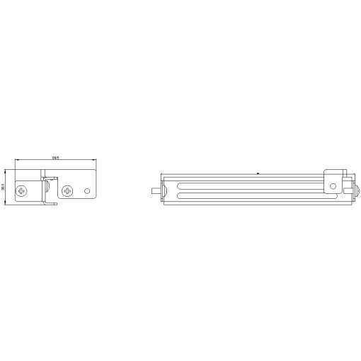 ALPHA AS NF depression angle mounting plate zincplated