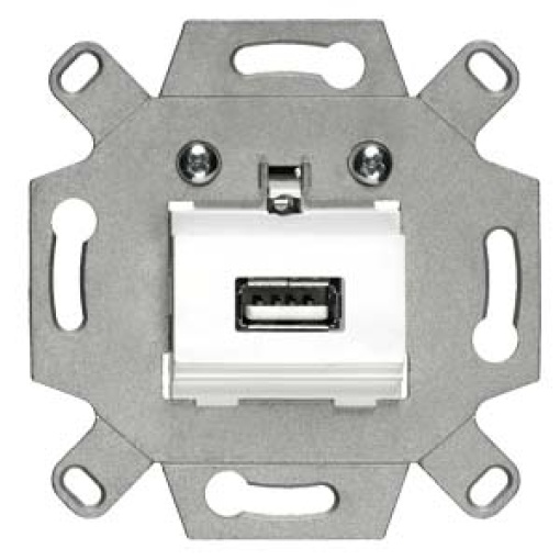 DELTA USB connection socket with screw terminals white