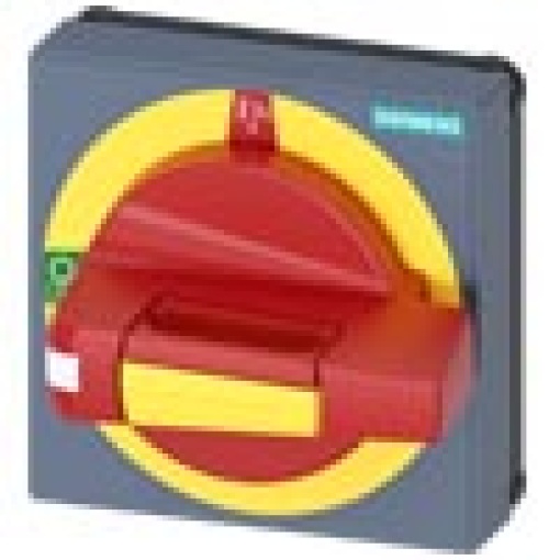 Handle with masking plate EMERGENCY OFF size 75x 75 for shaft 8x 8 Test0I