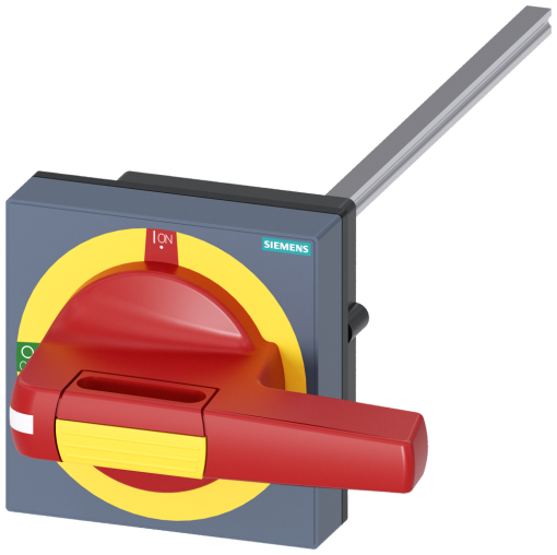 Door-coupling rotary operating mechanism Emergency switching-off with toleran...