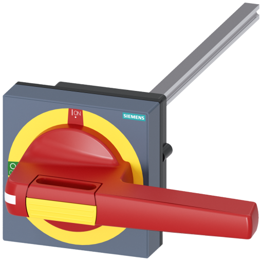 Door-coupling rotary operating mechanism Emergency switching-off with toleran...
