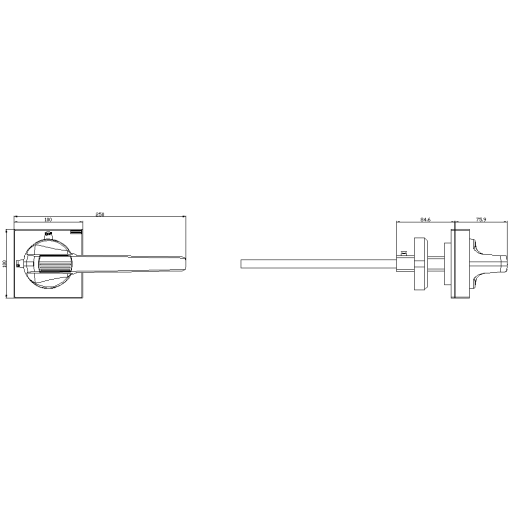 Standard doorcoupling rotary operating mechanism with tolerance compensation