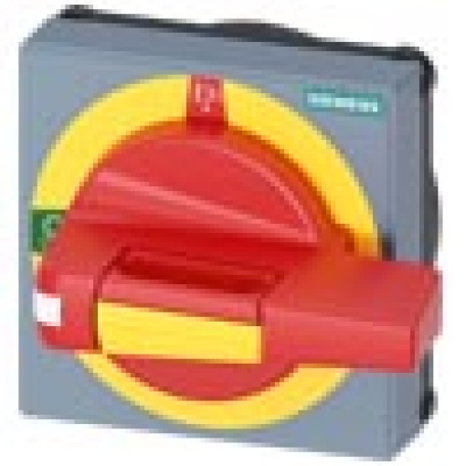 Handle with masking plate EMERGENCY OFF size 75x 75 for shaft 8x 8 0I