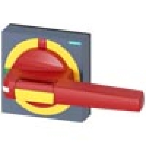 Handle with masking plate EMERGENCY OFF size 100x 100 for shaft 10x 10 Tes