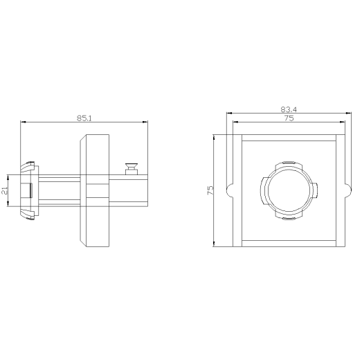 Mounting tolerance compensation size 10x 10
