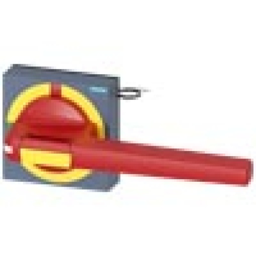 Handle with masking plate EMERGENCY OFF with lighting size 100 x 100