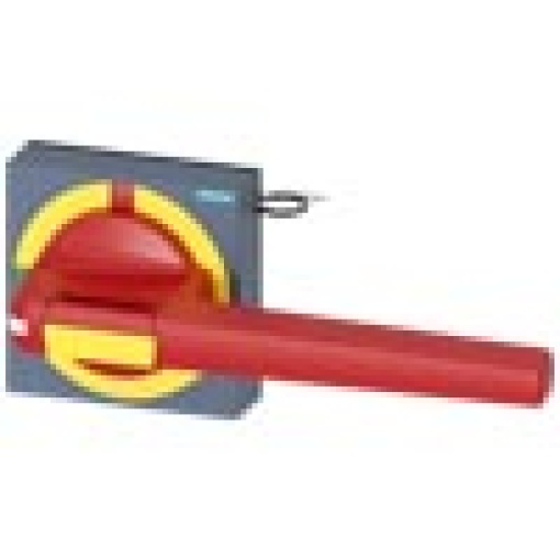 Handle with masking plate EMERGENCY OFF with lighting size 100 x 100
