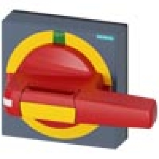 Handle with masking plate EMERGENCY OFF size 100x 100 for shaft 8x 8 I0II