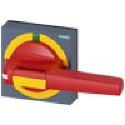 Handle with masking plate EMERGENCY OFF size 100x 100 for shaft 10x 10 I0II