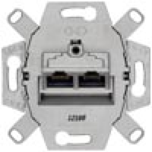 DELTA UAE connection socket shielded 2x 8pole RJ45 Cat 6E
