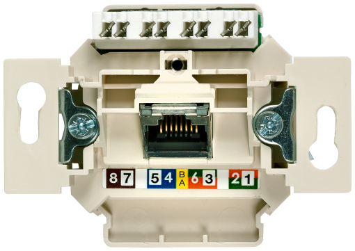 DELTA UAE connection socket unshielded 1x 8pole RJ45 Cat 6A