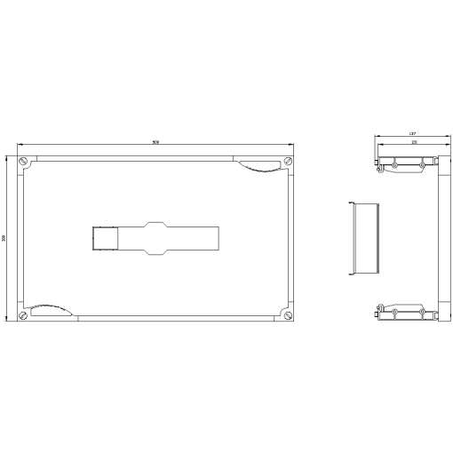 ALPHA assembly kit 1x 3KF2 up to 160 A H300 mm W500 mm for units with dir