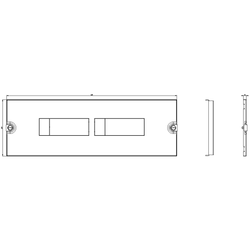 ALPHA assembly kit 2x 3KF1 up to 80 A H200 mm W600 mm for units with dire