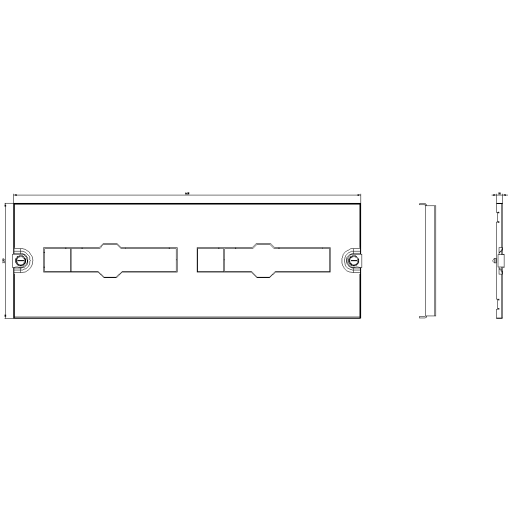 ALPHA assembly kit 2x 3KF2 up to 160 A H200 mm W600 mm for units with dir